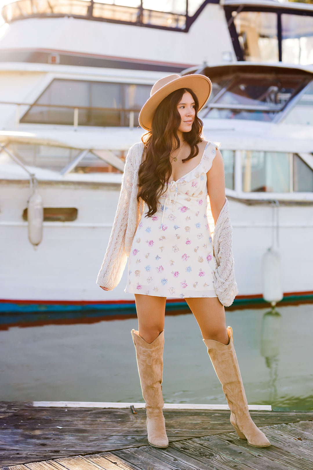 The Round And Round Floral Mini Dress