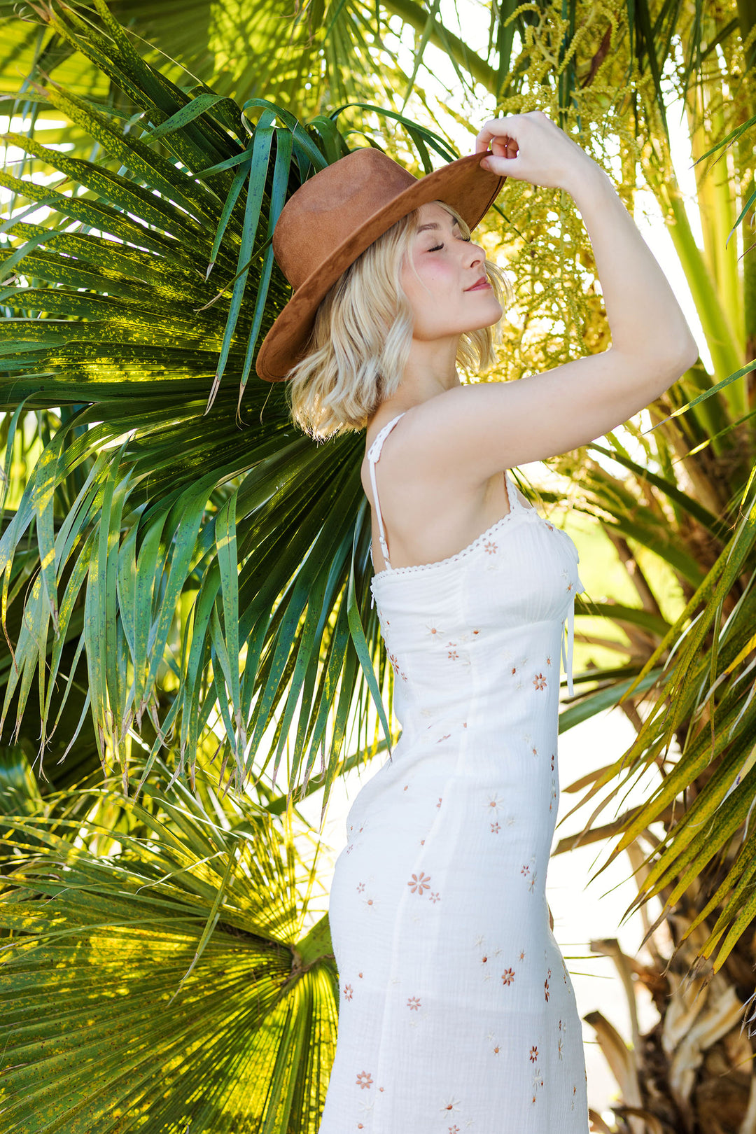 The Run Away With Me Embroidered Floral Midi Dress