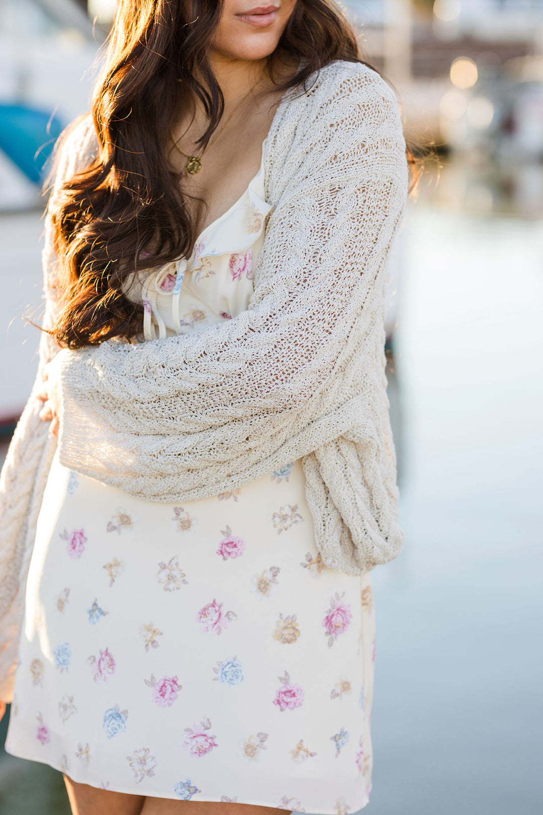 The Cold Shoulder Cable Knit Cardigan