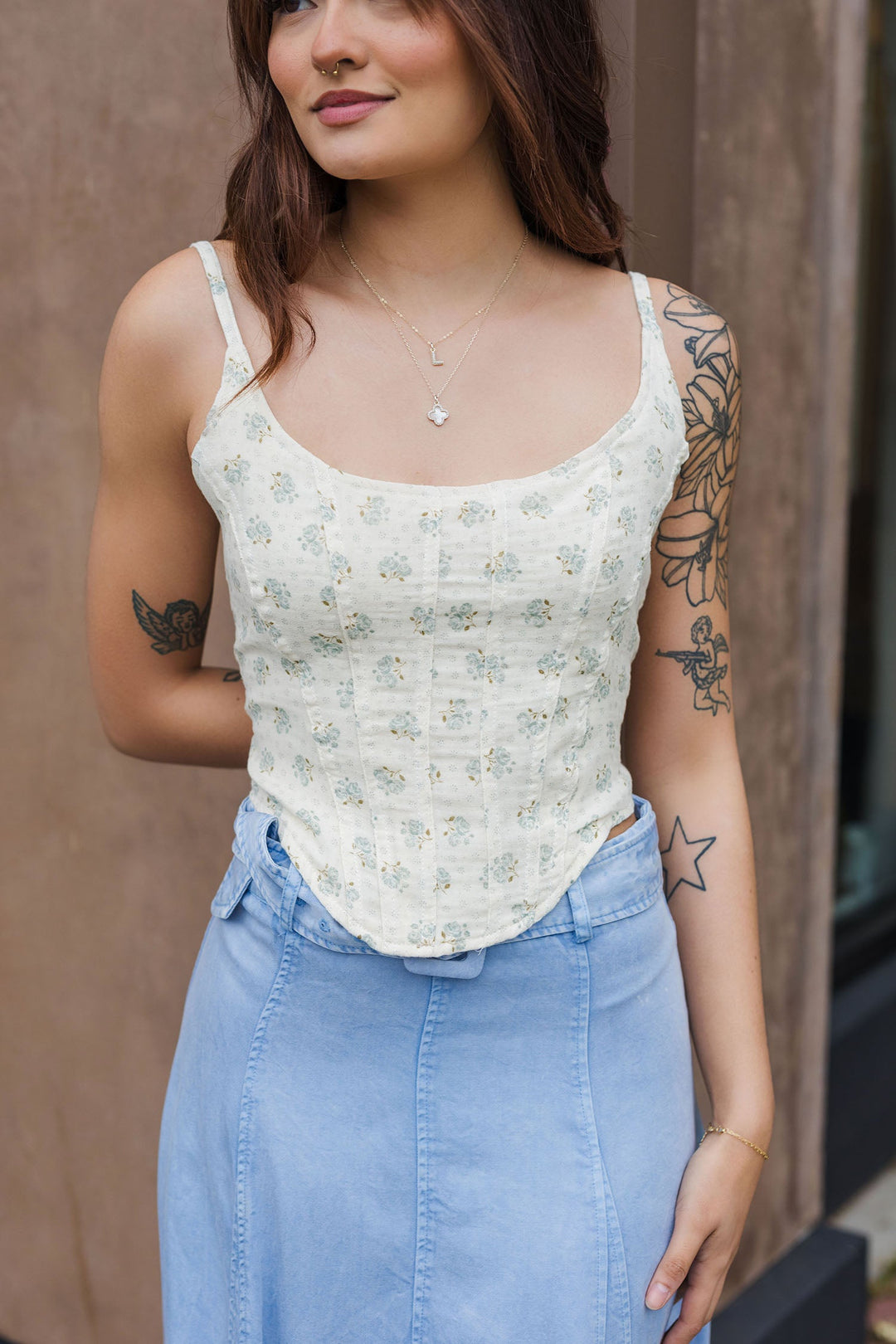 The Isadora Floral Corset Top