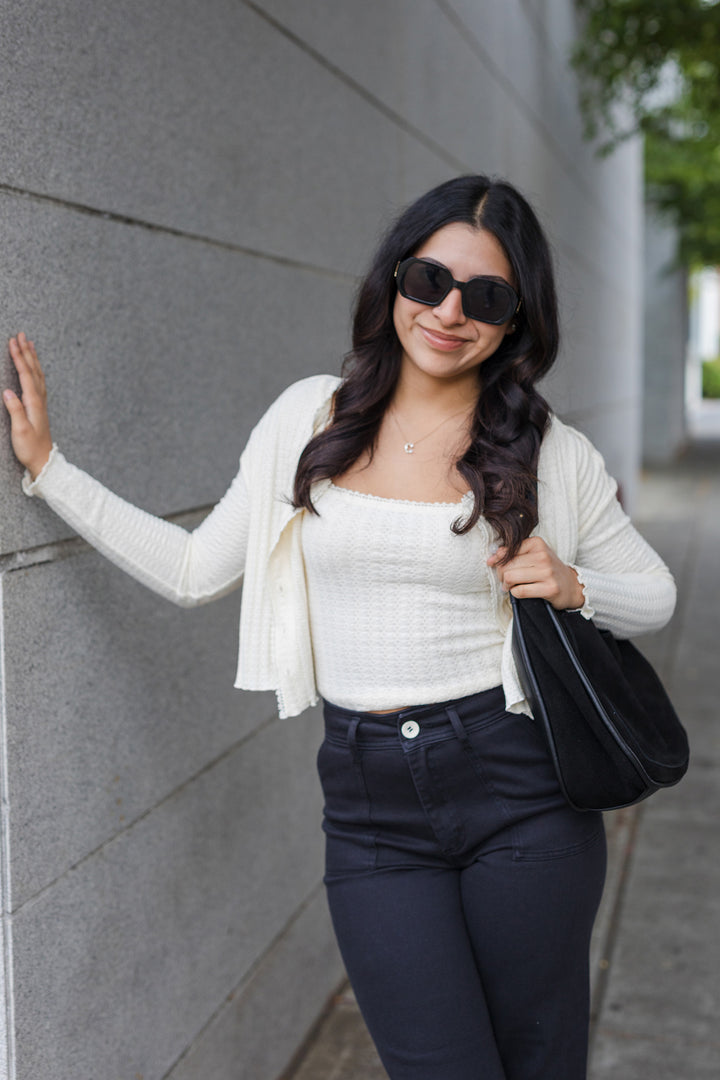 The Dream Scene Ivory Knit Cardigan