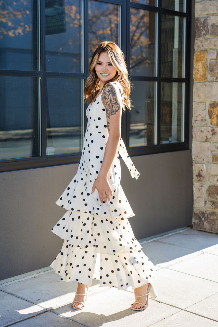 The Miss Me Yet Polka Dot Midi Dress