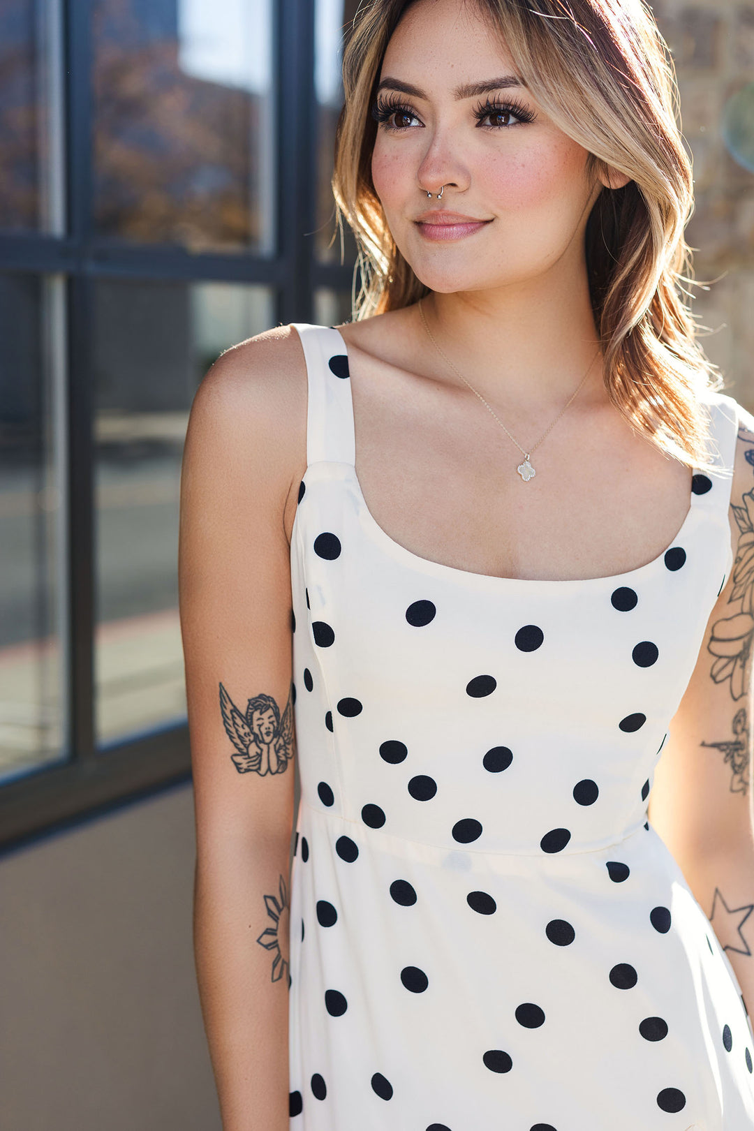 The Miss Me Yet Polka Dot Midi Dress