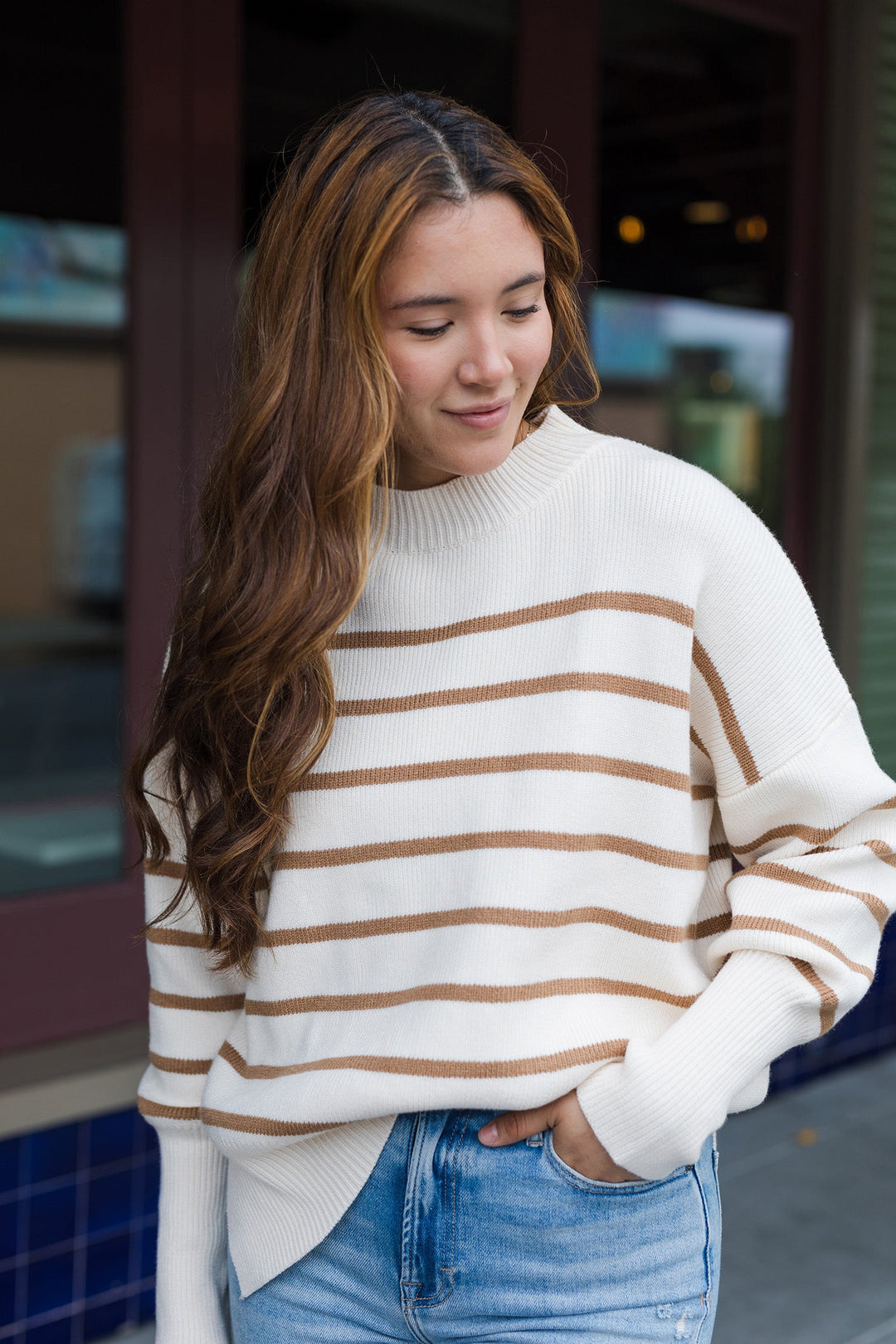 The Turn It Up Striped Long Sleeve Sweater