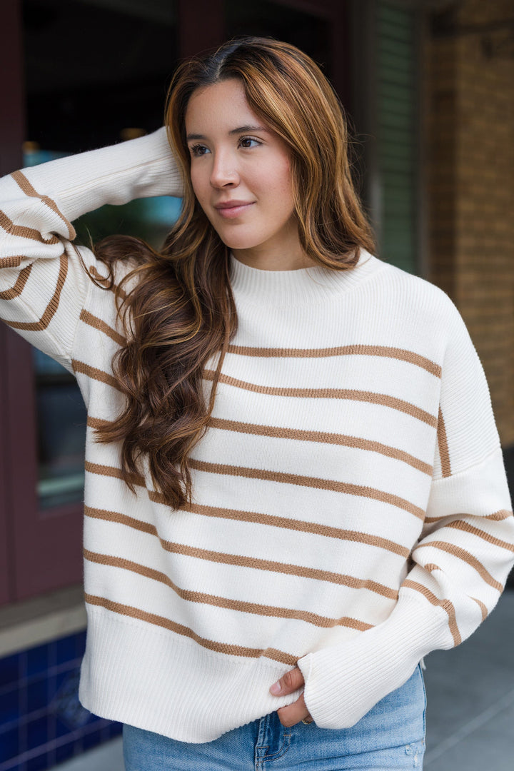 The Turn It Up Striped Long Sleeve Sweater