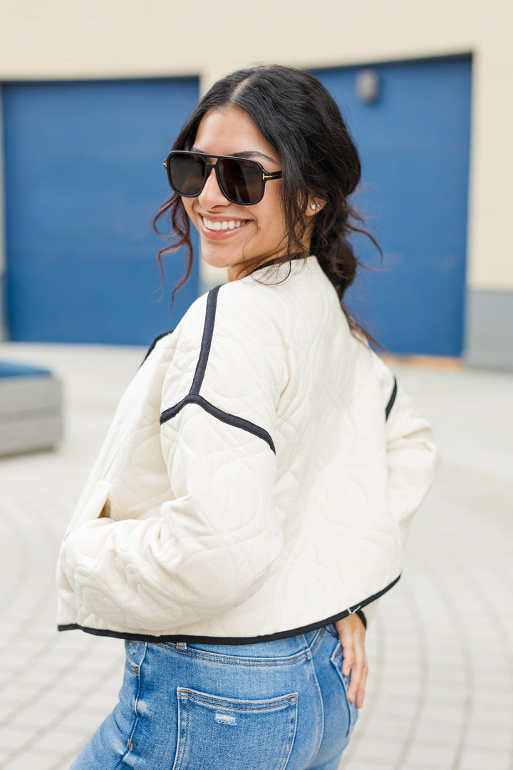 The American Pearl Ivory Quilted Jacket