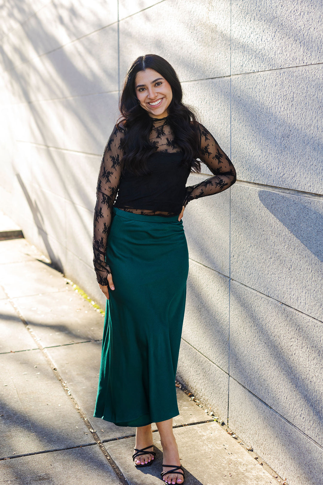 The Always Faithful Satin Maxi Skirt