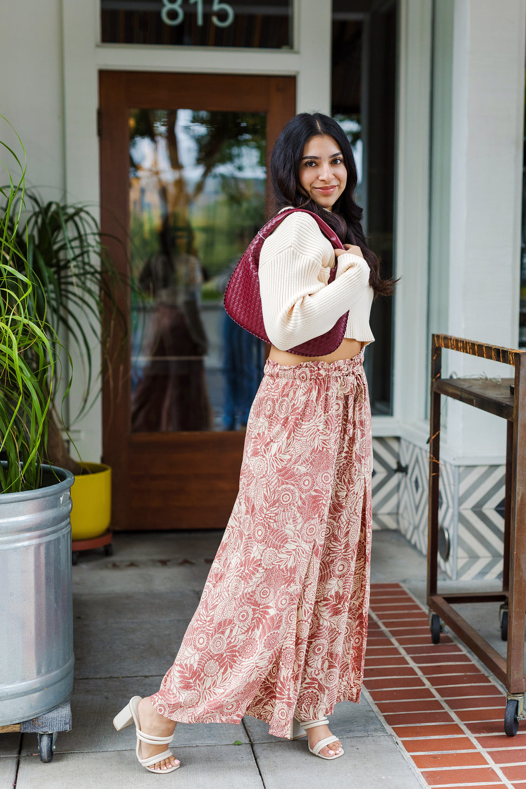 The Island Time Wide Leg Tropical Print Pants