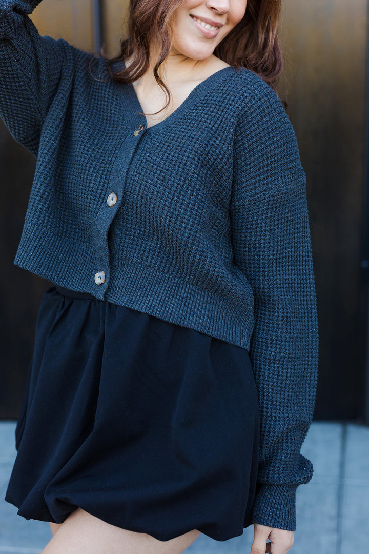 The Chai Society Button Front Cardigan