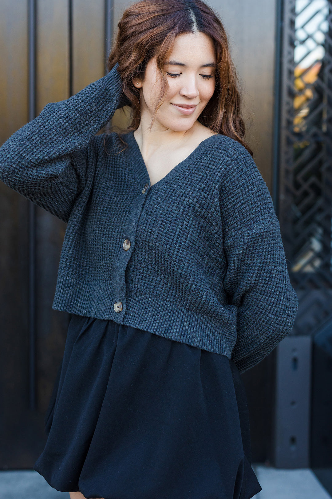 The Chai Society Button Front Cardigan