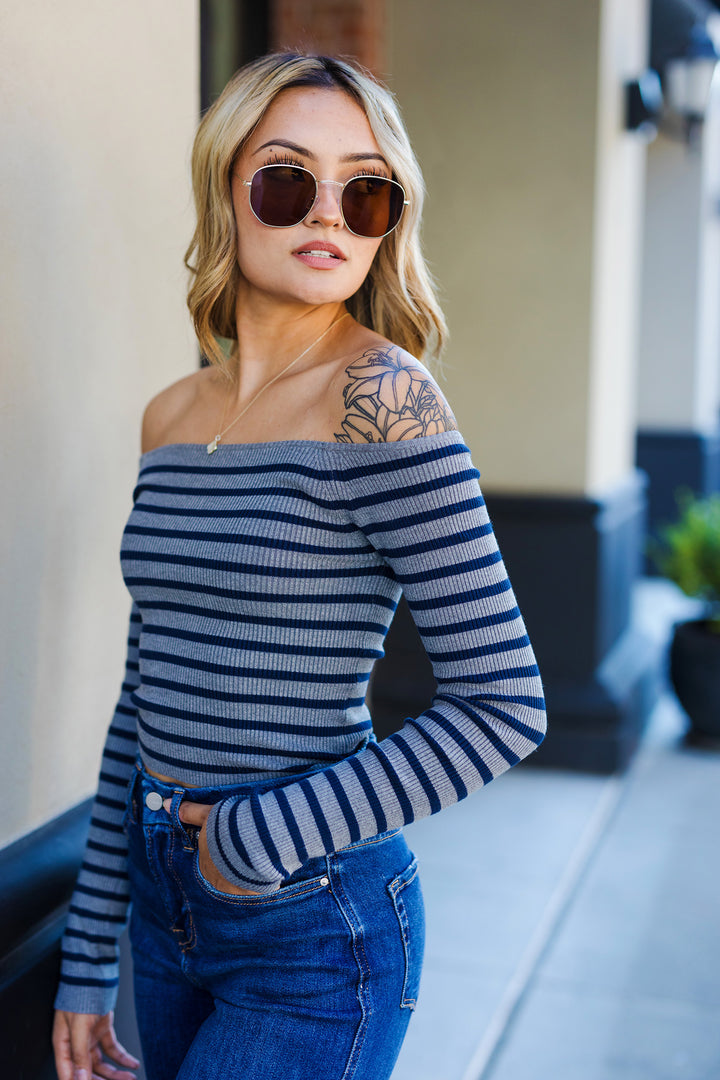 The Seeing Stripes Boatneck Top