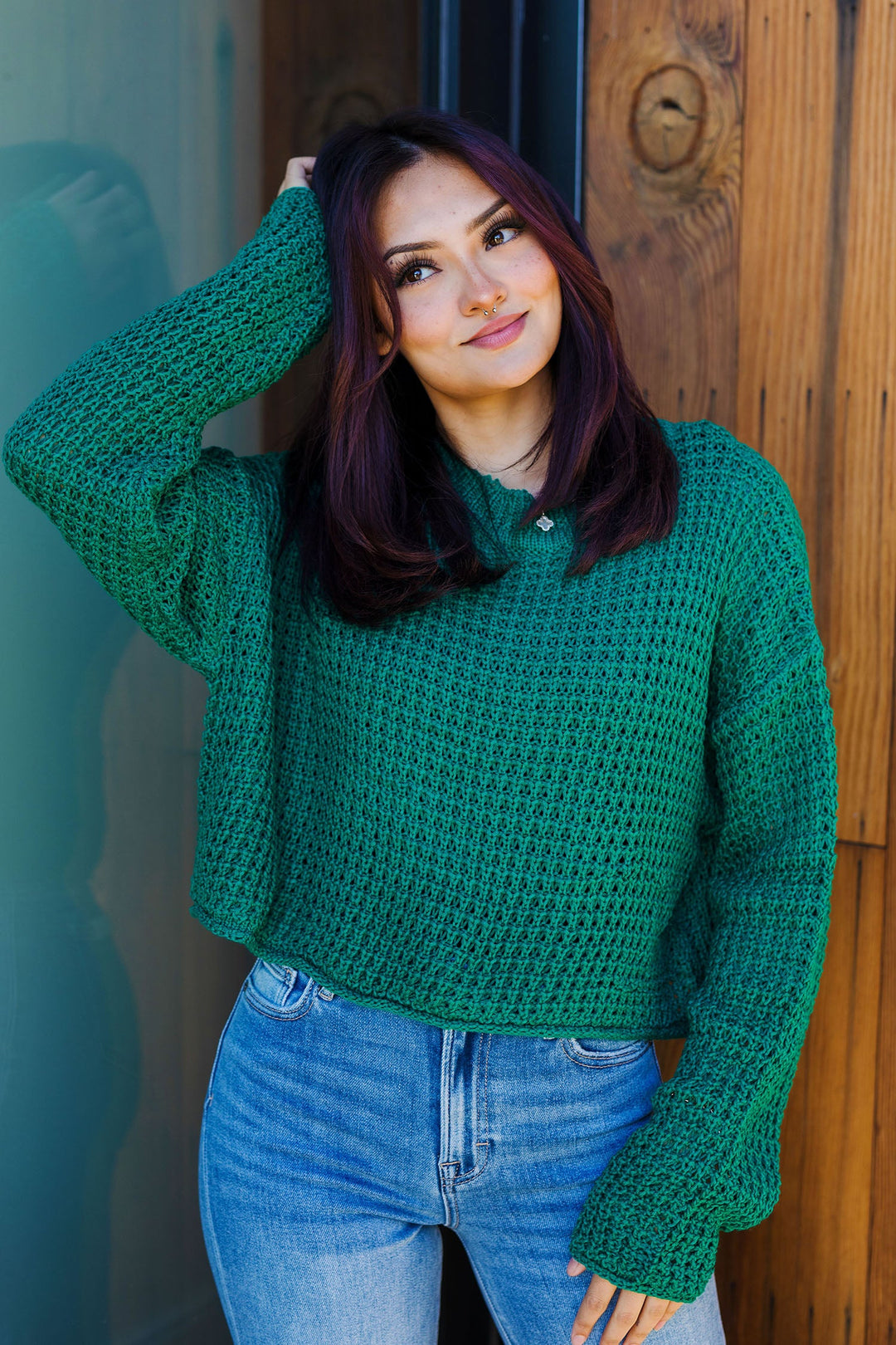 The White Out Loose Knit Long Sleeve Sweater