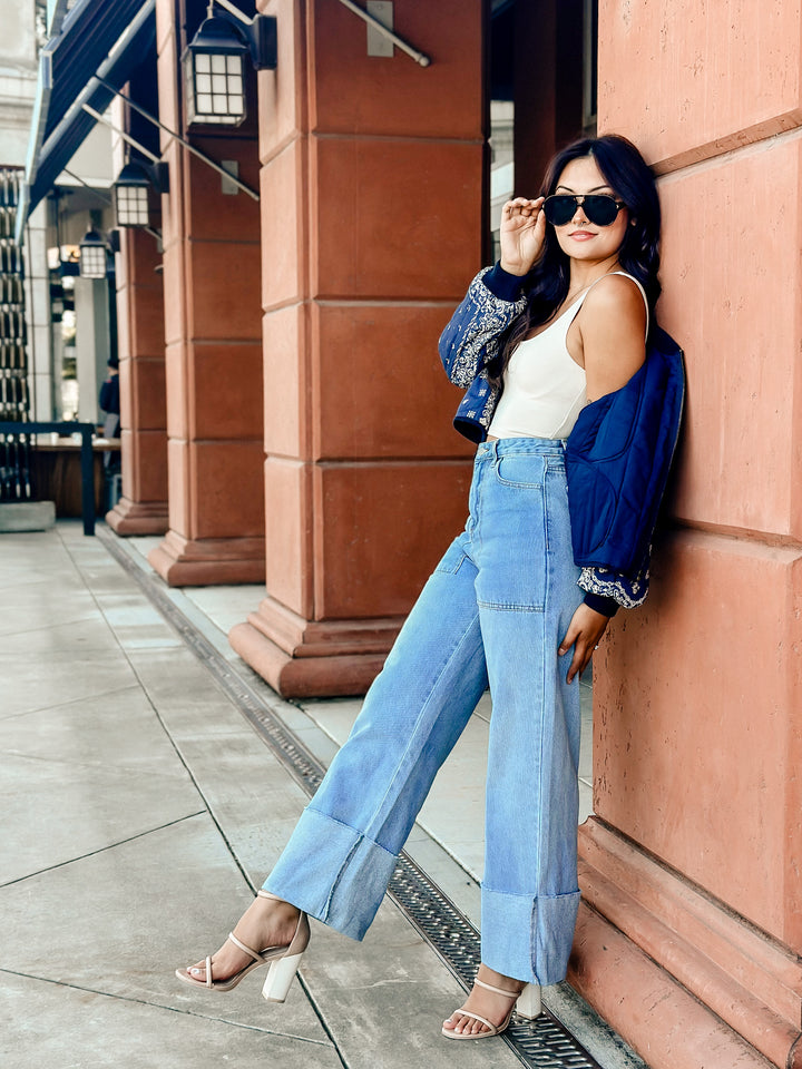 The Elise High Waisted Big Cuff Jeans