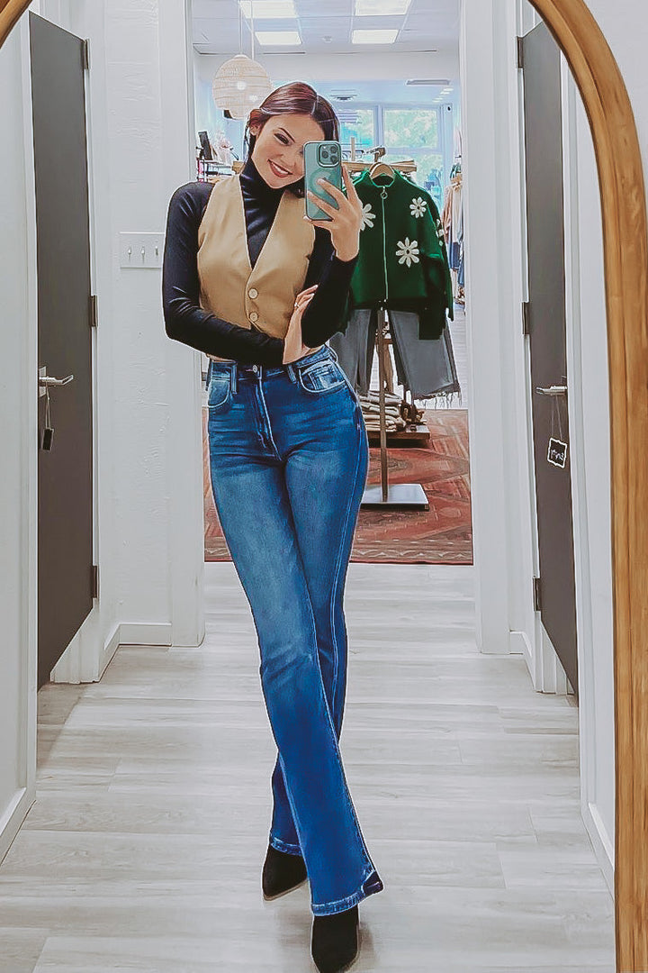 The Sienna Medium Wash Classic Flare Jeans