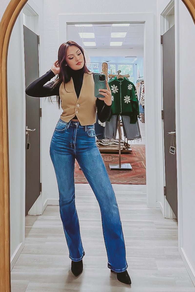 The Sienna Medium Wash Classic Flare Jeans