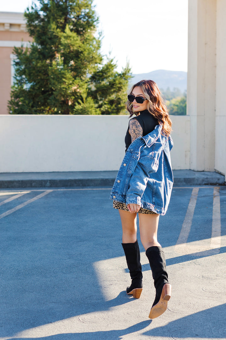 The Purrrfect Leopard Print Mini Skirt