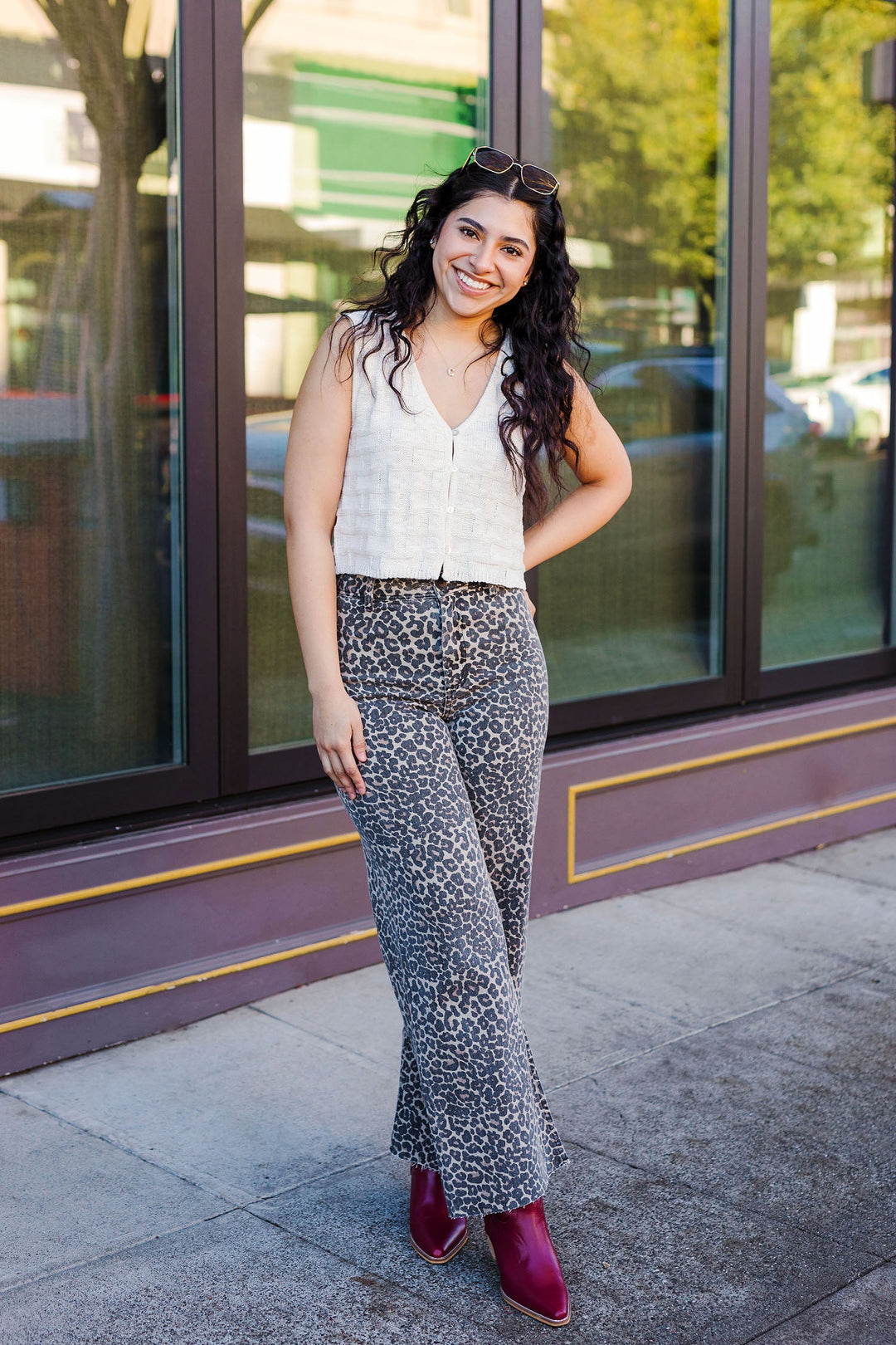 The Dawson Cream Textured Vest Top