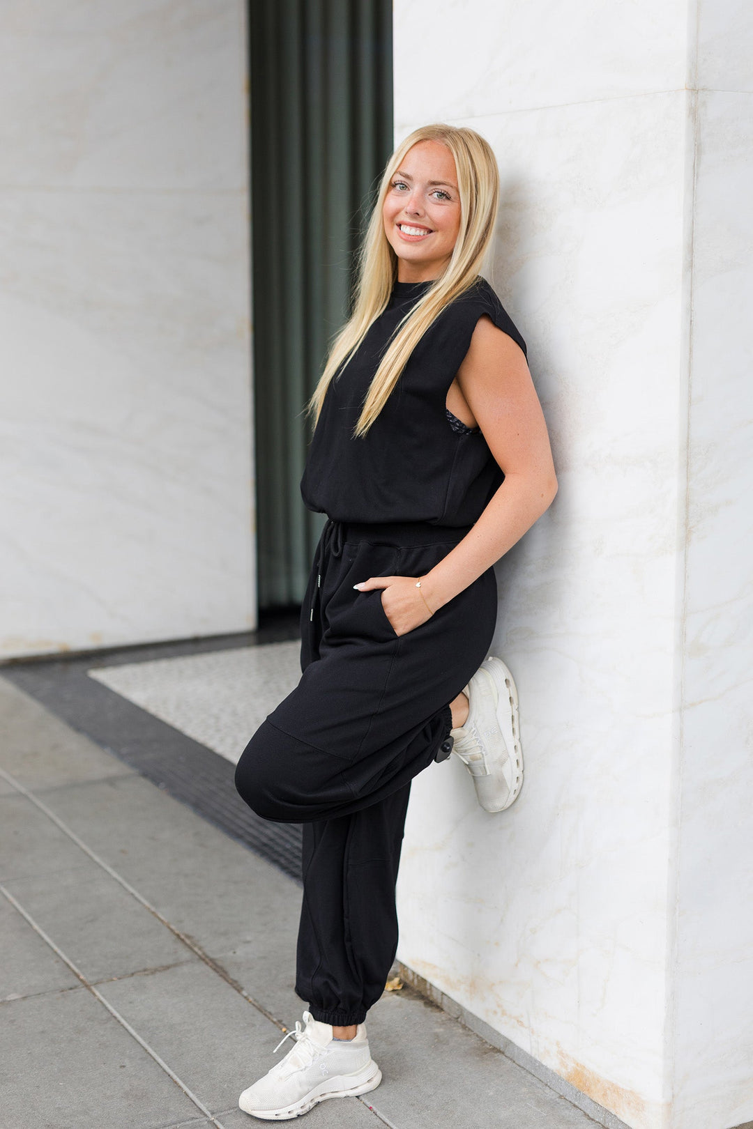 The Around The Way Black Jumpsuit