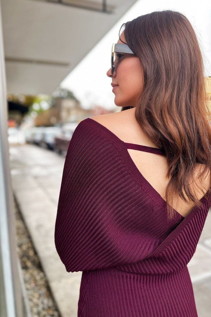 The It's About Wine Knit Mini Dress