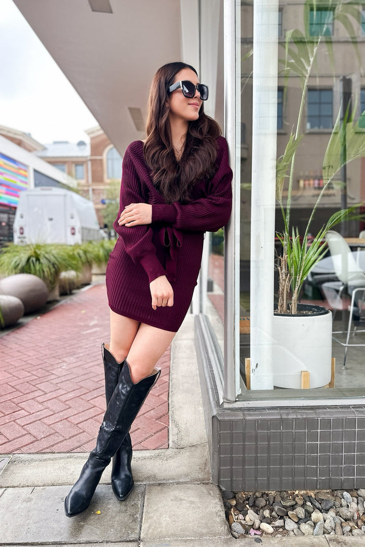 The It's About Wine Knit Mini Dress