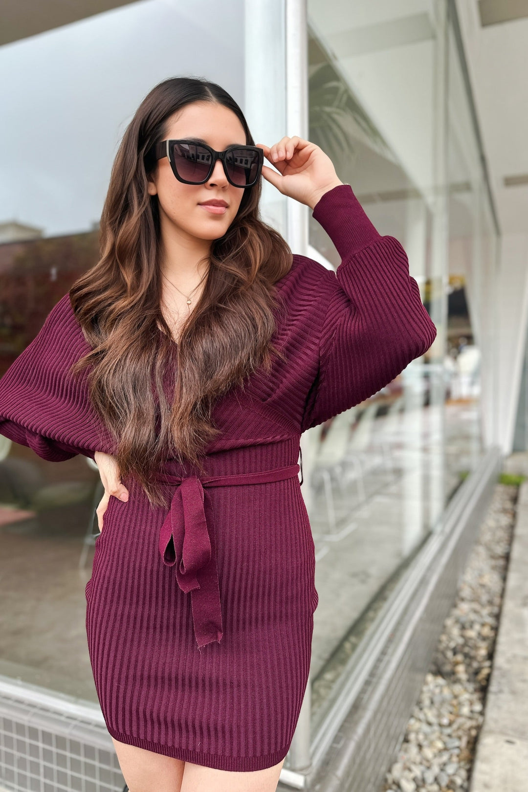 The It's About Wine Knit Mini Dress