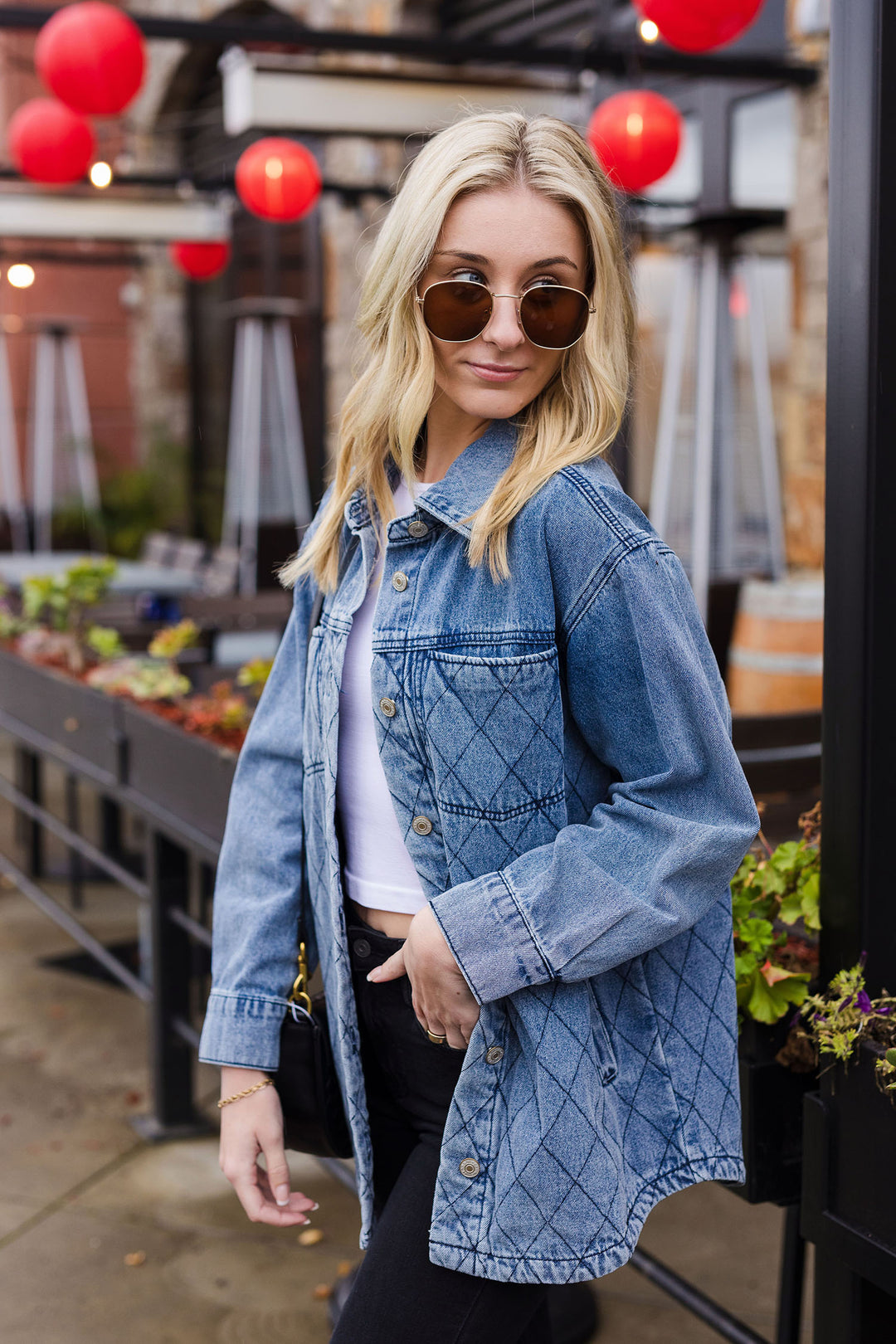 The Diamond Days Denim Quilted Jacket