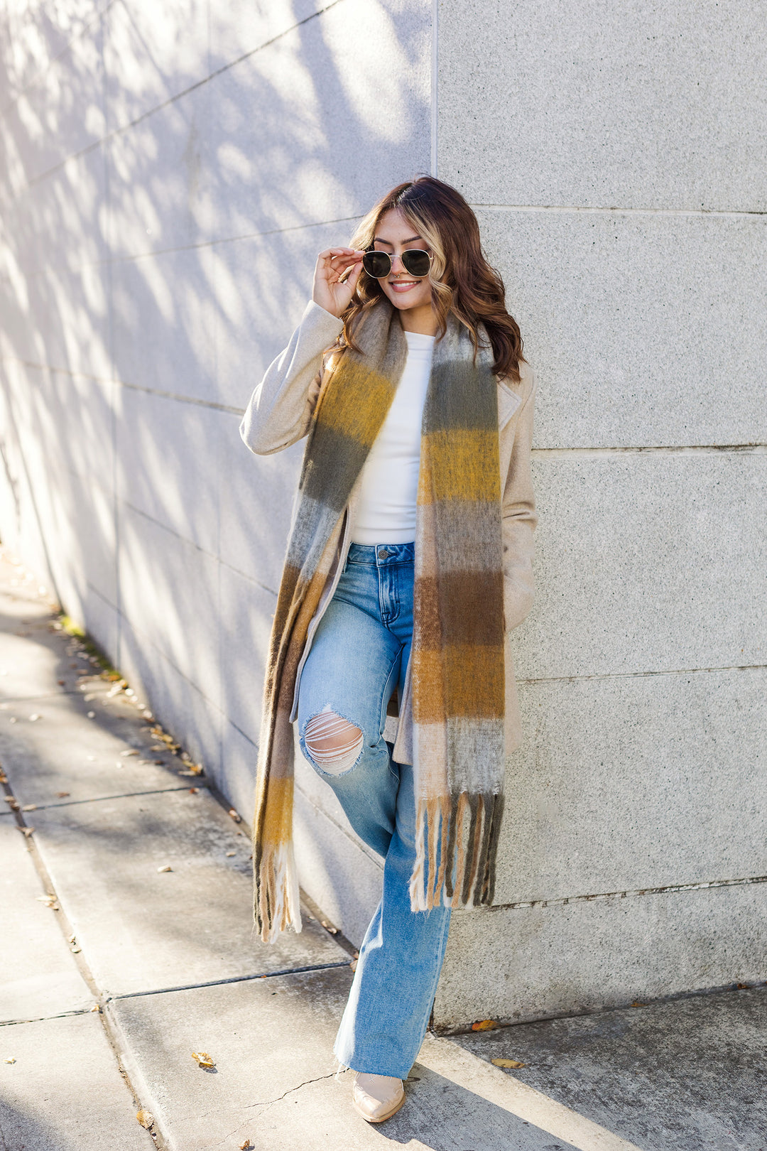 Cozy Breeze Oversized Fringe Scarf