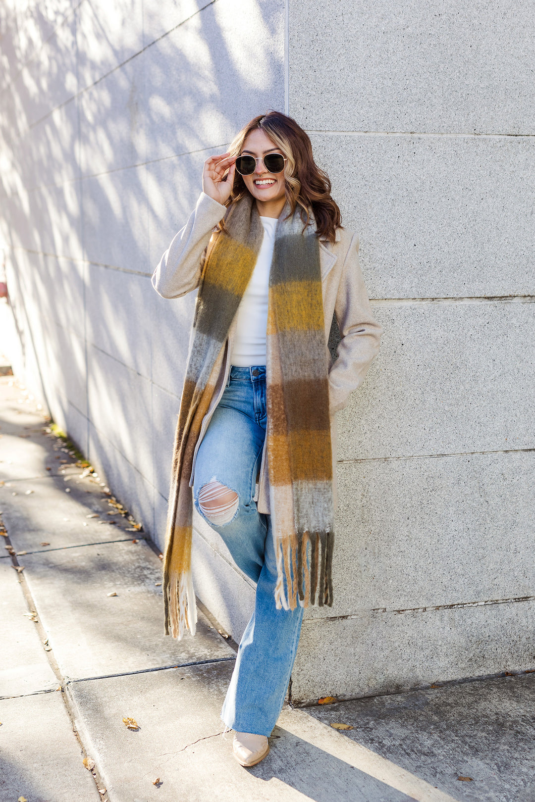 Cozy Breeze Oversized Fringe Scarf