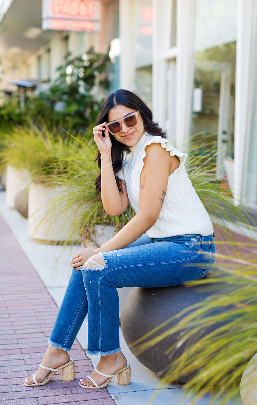 The Ruffle My Feathers Short Sleeve Sweater