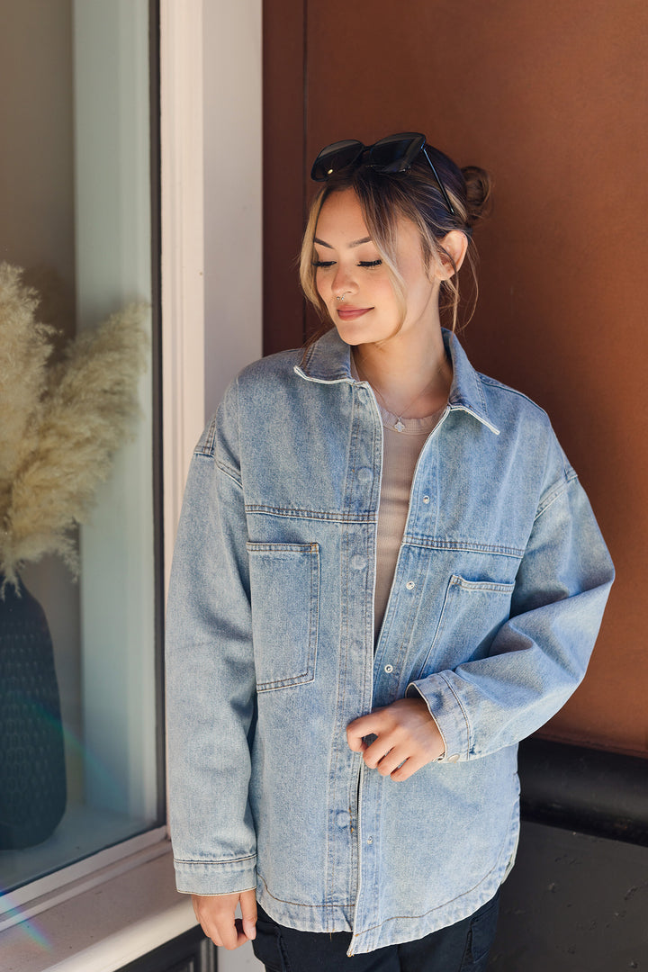 The Fall Capsule Oversized Denim Shacket