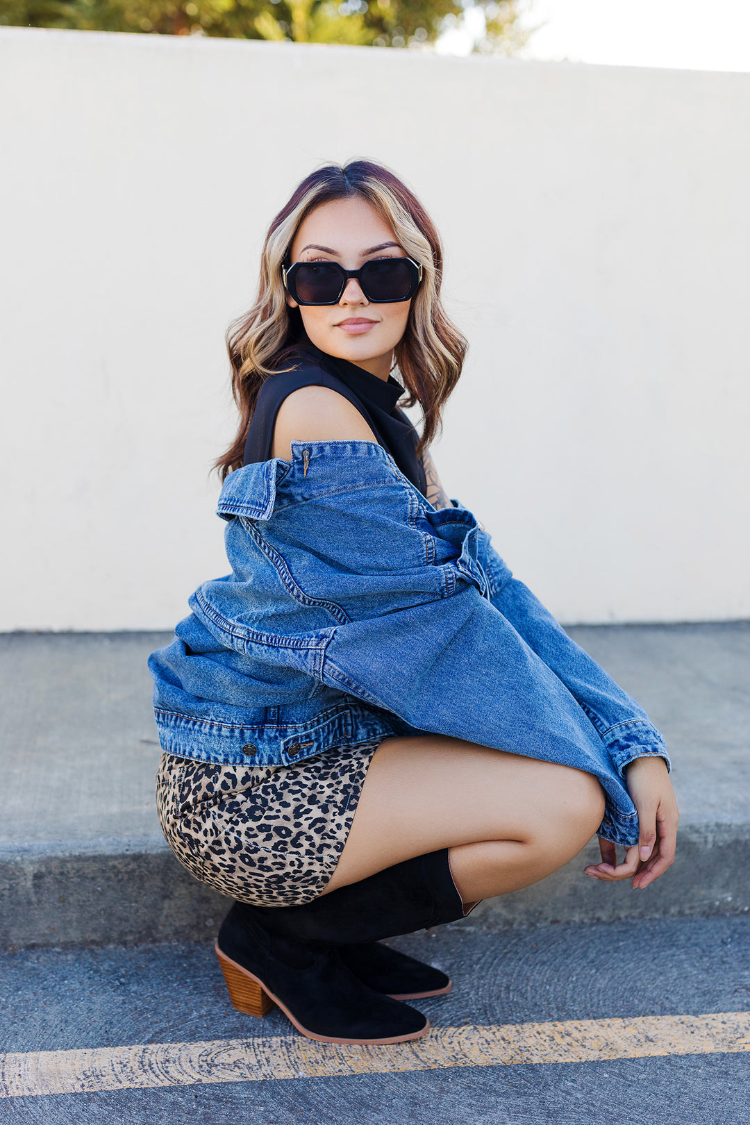 The Purrrfect Leopard Print Mini Skirt