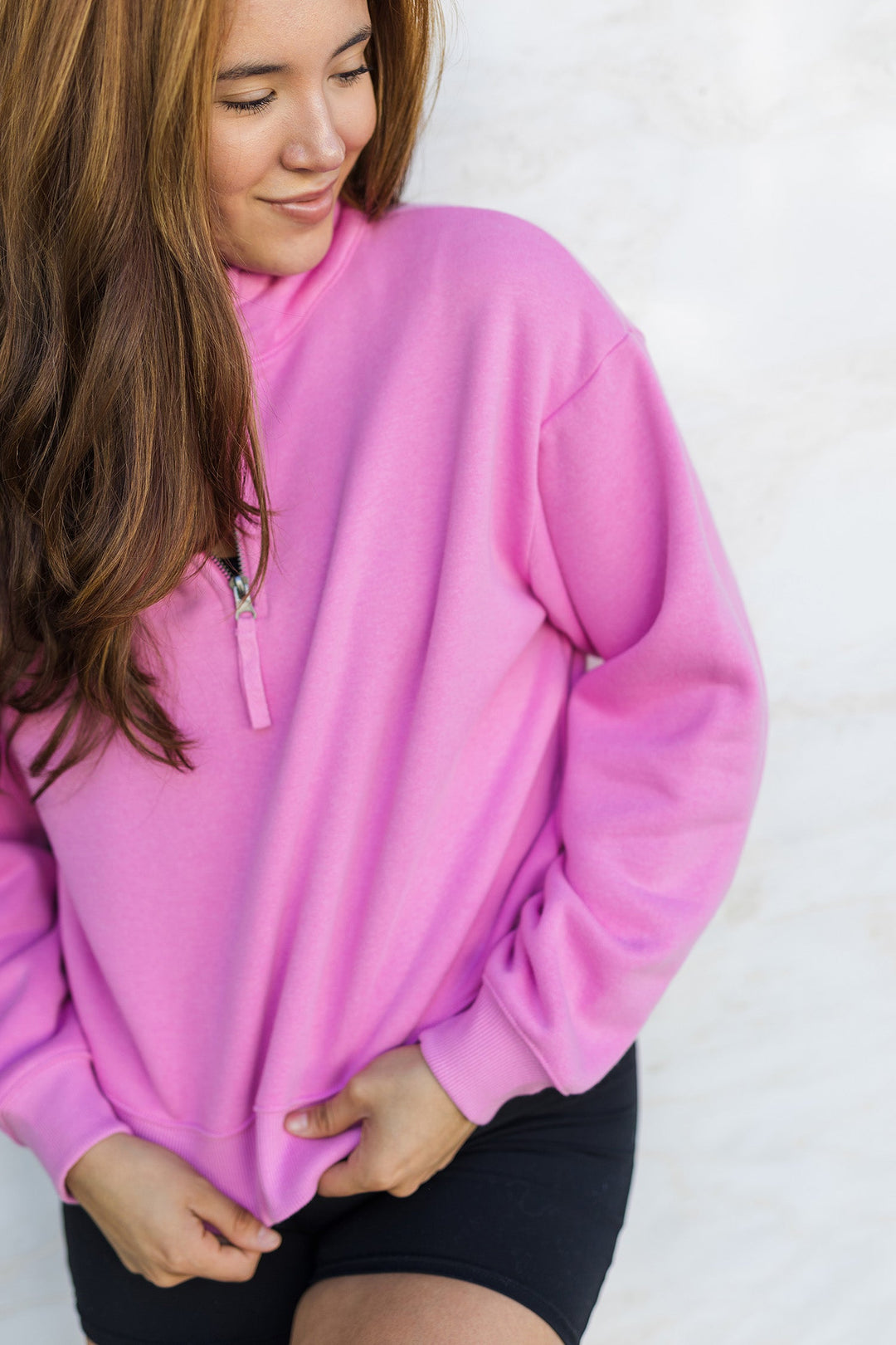 The Around The Way Half Zip Fleece Sweatshirt