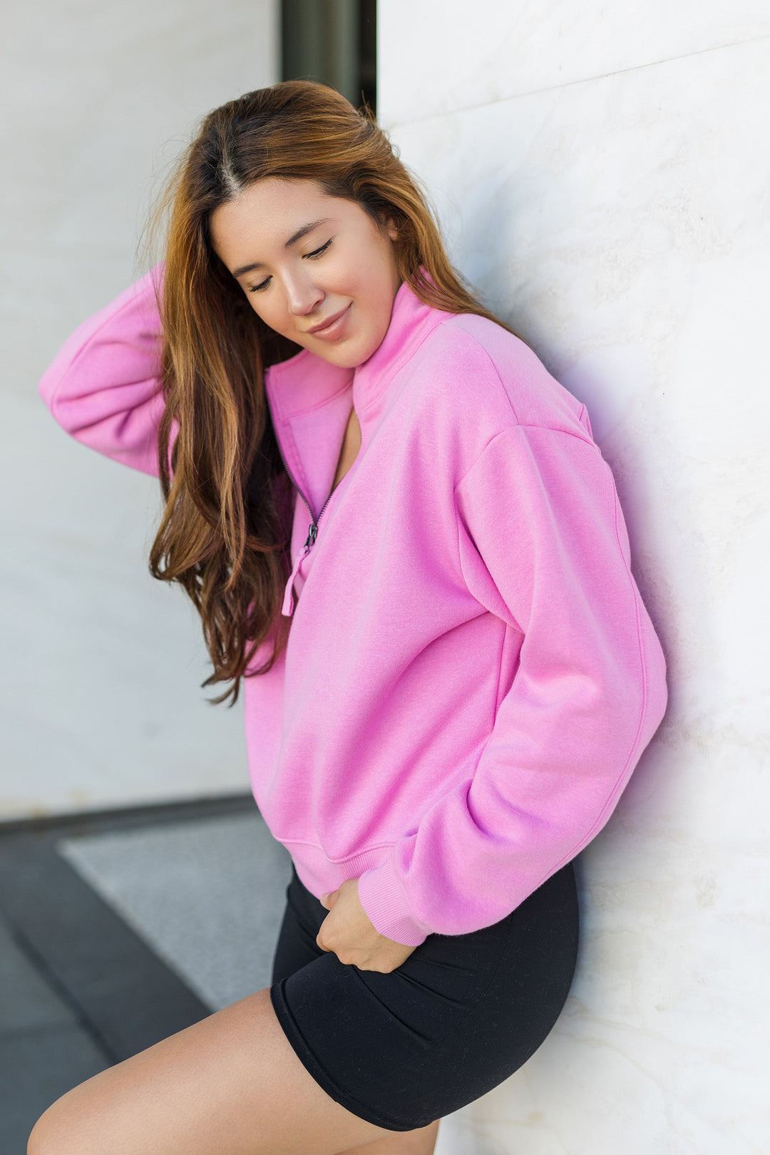 The Around The Way Half Zip Fleece Sweatshirt