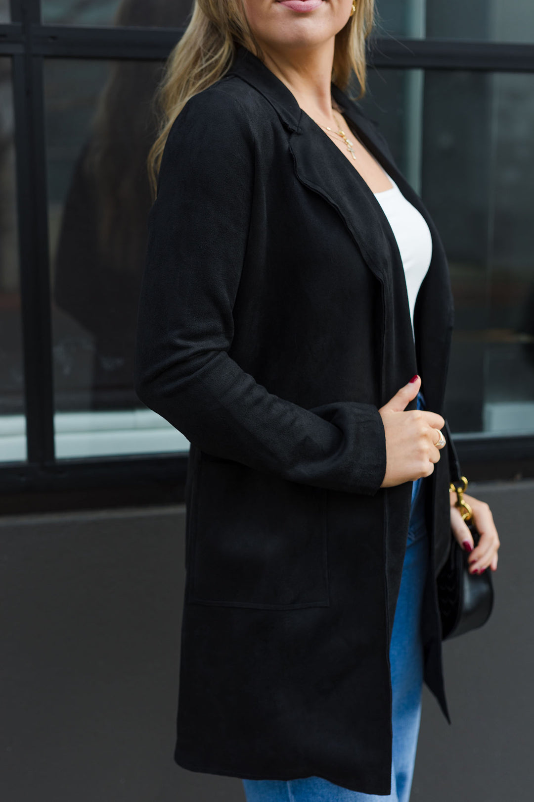 The Cincinnati Suede Black Coat