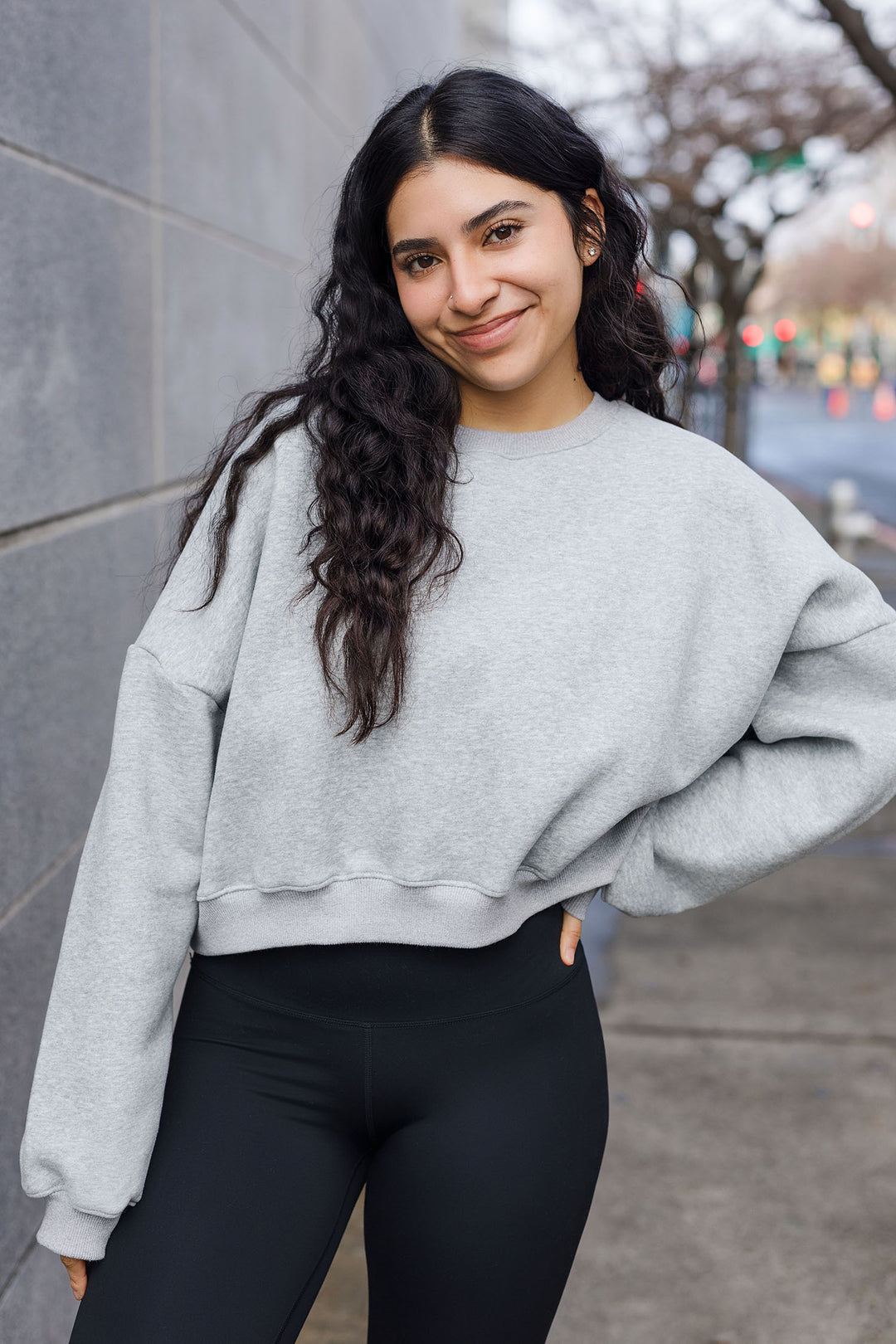 The Flex Fleece Oversized Cropped Crewneck Sweatshirt