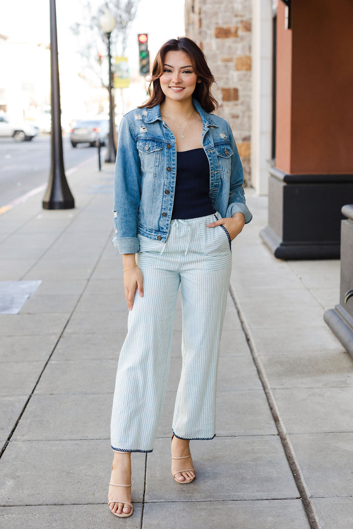 The Sail Away Striped Linen Pants