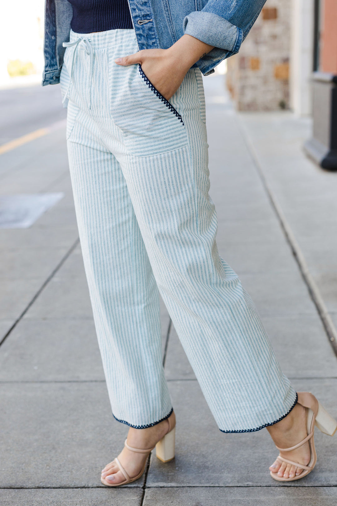 The Sail Away Striped Linen Pants