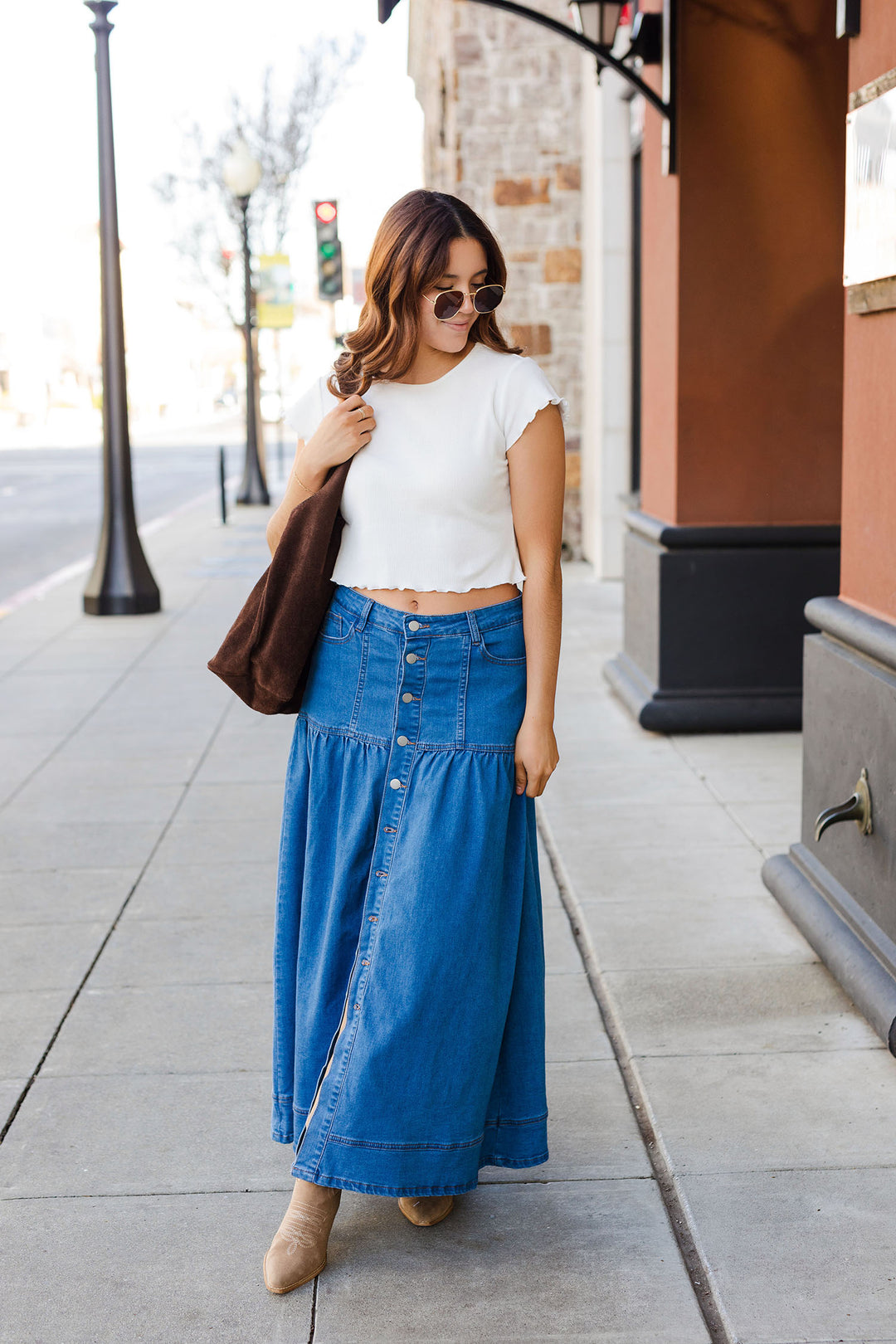 The Itty Bitty White Waffle Tee