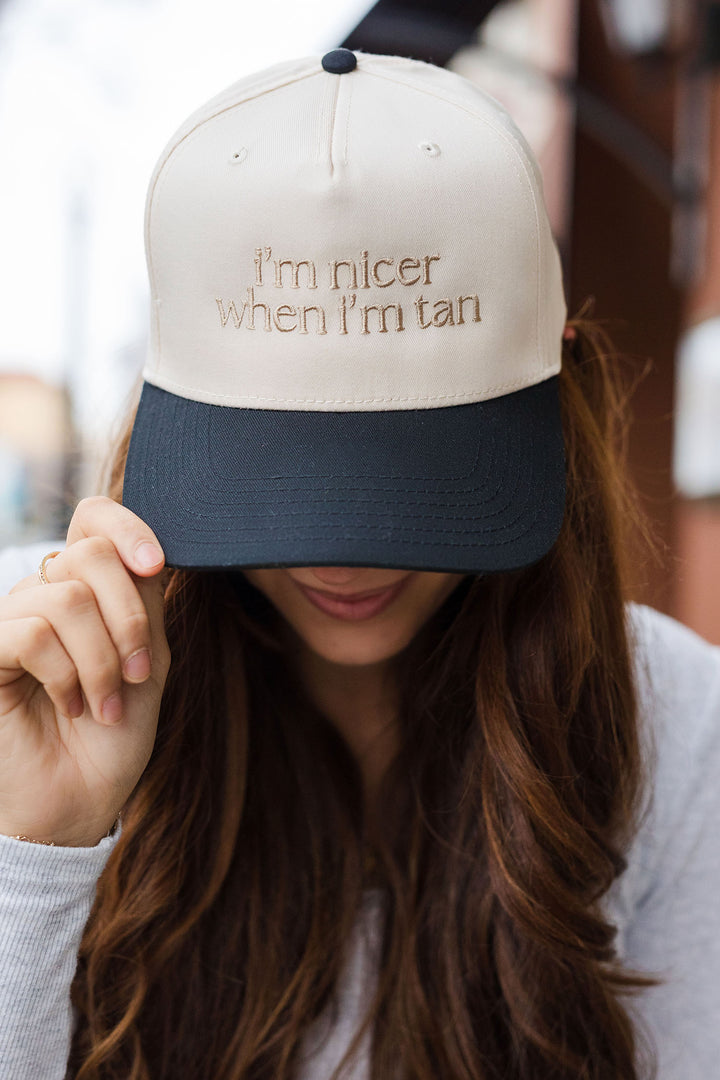 The "I'm Nicer When I'm Tan" Vintage Baseball Hat