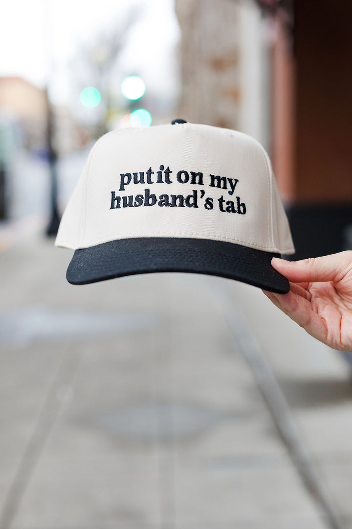 The "Put It On My Husband's Tab" Vintage Baseball Hat