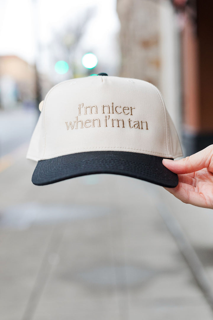 The "I'm Nicer When I'm Tan" Vintage Baseball Hat