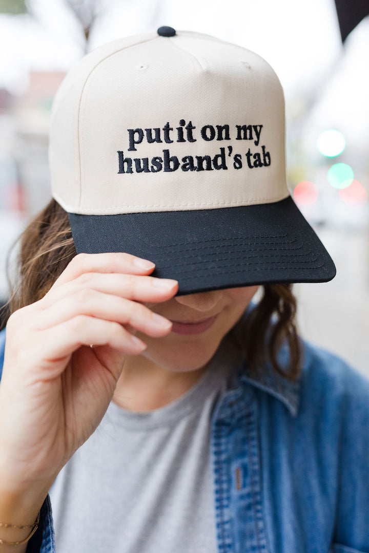 The "Put It On My Husband's Tab" Vintage Baseball Hat