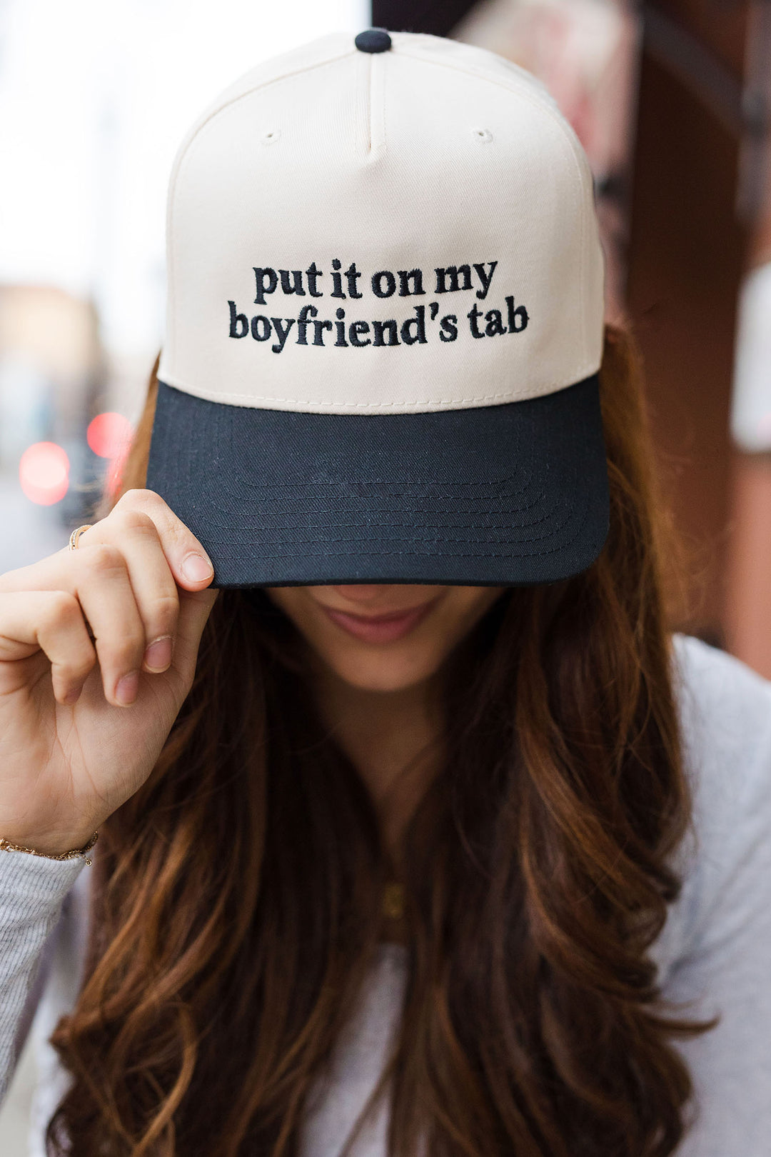 The "Put It On My Boyfriend's Tab" Vintage Baseball Hat