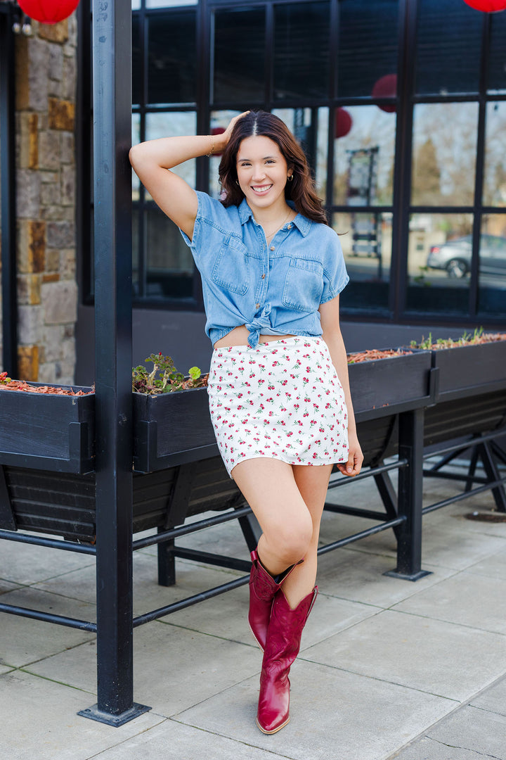 The Go West Short Sleeve Chambray Shirt