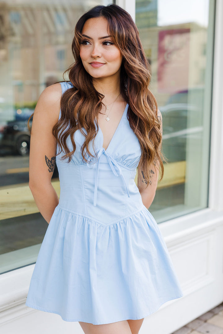 The Off The Market Blue Mini Dress