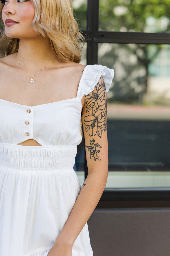 The Out West White Teared Maxi Dress