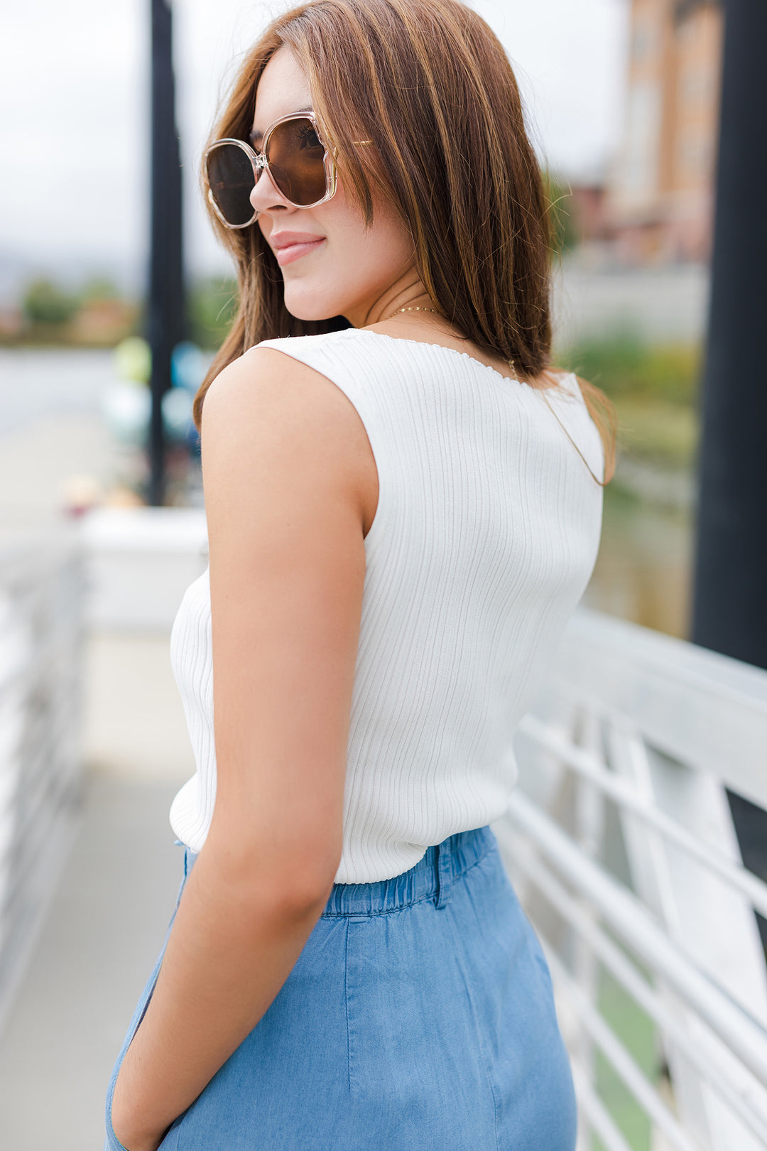 The Friend Zone Ribbed Sleeveless Top