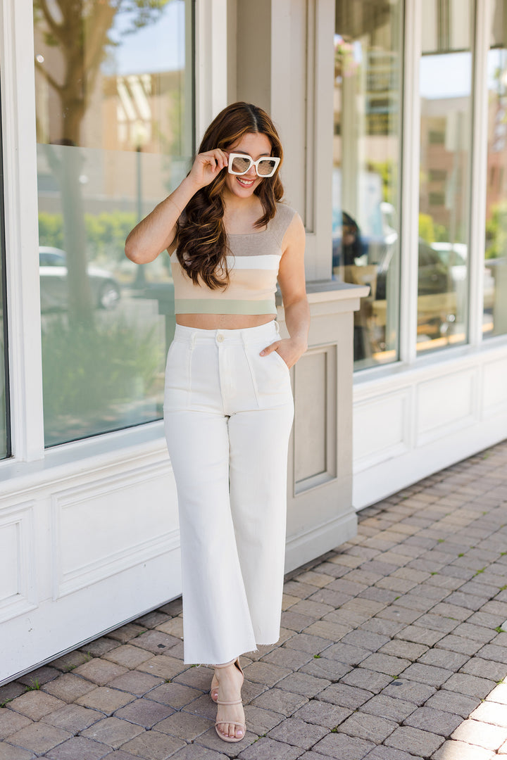 The Washed Ashore  Denim Wide Leg Pants