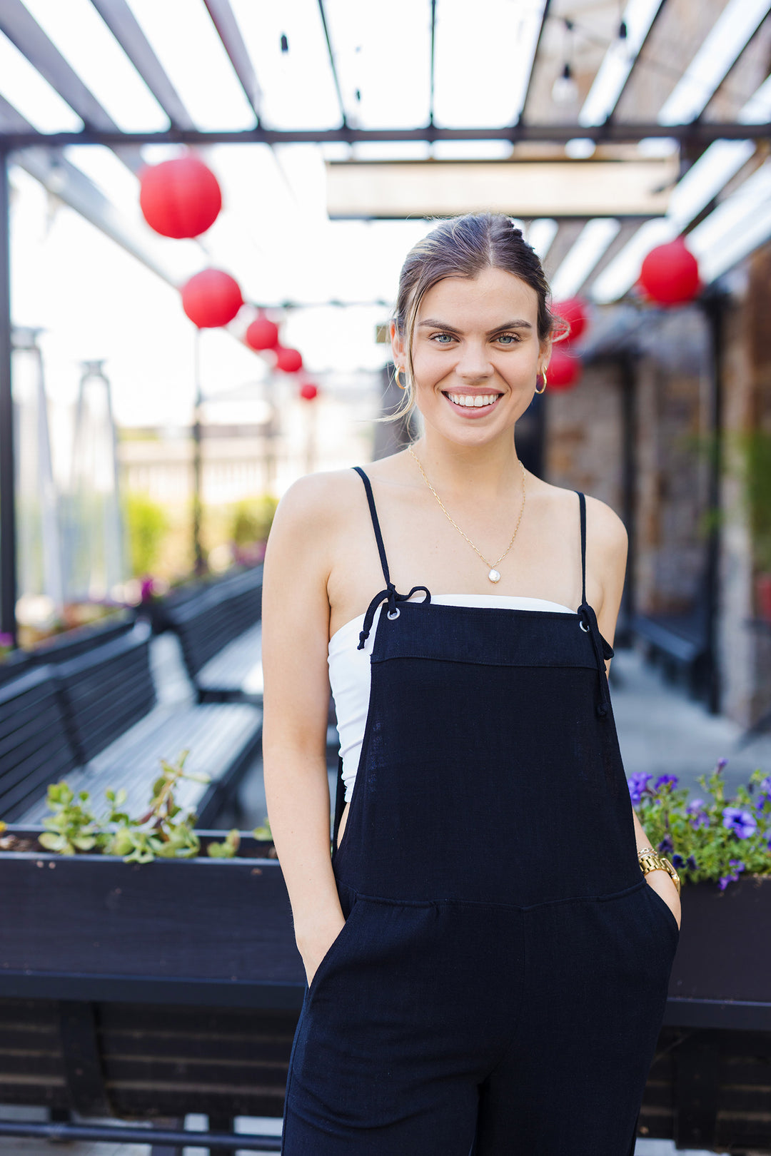 The Farmers Market Linen Blend Overalls