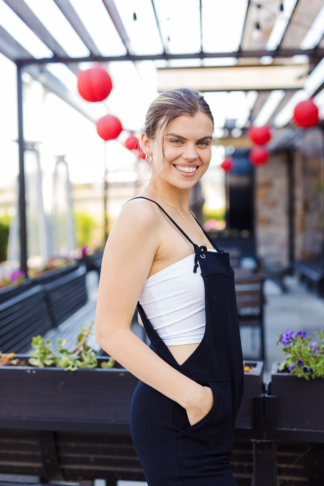 The Farmers Market Linen Blend Overalls